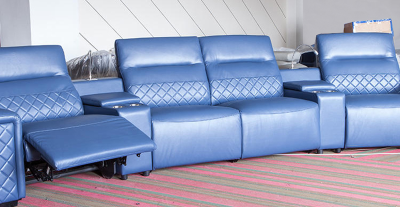 Sofá reclinable de cine en casa de ocio de cuero de gran venta